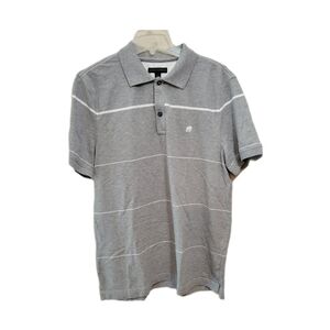 Banana Republic Men's large grey and white polo shirt